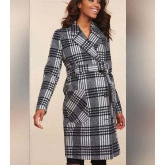 Motherhood maternity plaid coat, size M - Picture 1 of 11